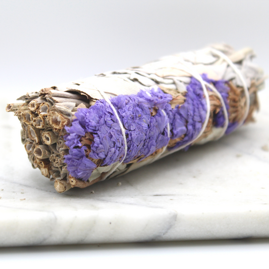 Purple Sinuata + White Sage Smudge Stick